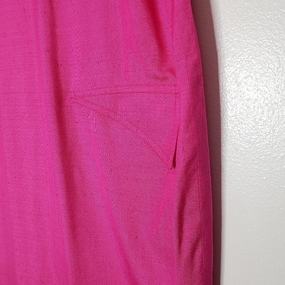 40" BUST  Vintage Tom and Linda Platt Designer Luxury Dress 60s Pink Summer - Picture 10 of 16